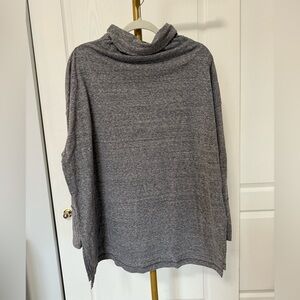 Free People Oversized Gray Cowl Neck Sweater